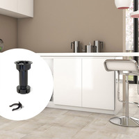 Emuca Lotto di 10 kit di piedini regolabili per mobile Bone, con base preassemblata, altezza 120 mm, - 3