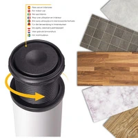 Emuca Lotto di 4 gambe per tavolo, diametro 60mm, H 830mm, Acciaio, Verniciato bianco - 8