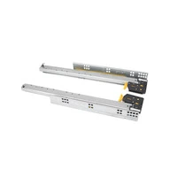 Emuca Set di guide per cassetti a scomparsa Silver, estrazione totale, con chiusura soft e aggancio, - 6