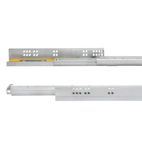 Emuca Set di guide per cassetti a scomparsa Silver, estrazione totale, con chiusura soft e aggancio, - 7