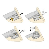Emuca Set di guide per cassetti a scomparsa Silver, estrazione totale, con chiusura soft e aggancio, - 9