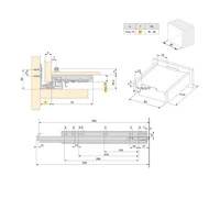 Emuca Set di guide per cassetti a scomparsa Silver, estrazione totale, con chiusura soft e aggancio, - 8