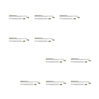 Emuca Lotto di 10 set di guide a scomparsa Silver, estrazione totale, con chiusura soft e aggancio, 