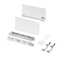 Emuca Cassetto esterno Vertex 60kg, altezza 242mm, profondità 450mm, Acciaio, Verniciato bianco