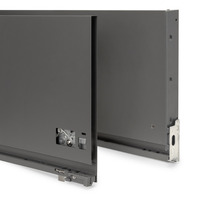 Emuca Cassetto esterno Vertex 60kg, altezza 242 mm, profondità 500 mm, Acciaio, Grigio antracite - 3