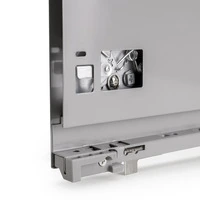 Emuca Cassetto esterno Vertex con regolazione 3D altezza 131mm, 40kg, profondità 500mm, Acciaio, Ver - 5