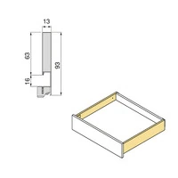 Emuca Cassetto esterno Vertex con regolazione 3D altezza 93mm, 40kg, profondità 300mm, Acciaio, Vern - 8