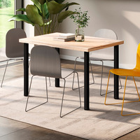 Emuca Lotto di 4 gambe per tavolo, diametro 60mm, H 830mm, Acciaio, Verniciato nero - 4