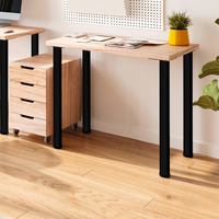 Emuca Lotto di 4 gambe per tavolo, diametro 60mm, H 830mm, Acciaio, Verniciato nero - 6