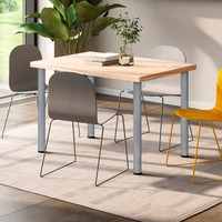 Emuca Lotto di 4 gambe per tavolo, diametro 60mm, H 830mm, Acciaio, Verniciato alluminio - 4