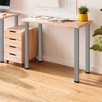 Emuca Lotto di 4 gambe per tavolo, diametro 60mm, H 830mm, Acciaio, Verniciato alluminio - 6