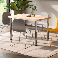 Emuca Lotto di 4 gambe per tavolo, diametro 60mm, H 710mm, Acciaio, Cromato lucido - 3