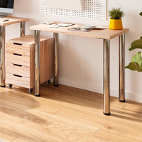 Emuca Lotto di 4 gambe per tavolo, diametro 60mm, H 710mm, Acciaio, Cromato lucido - 5