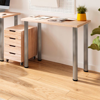 Emuca Lotto di 4 gambe per tavolo, diametro 60mm, H 710mm, Acciaio, Nichel satinado - 6