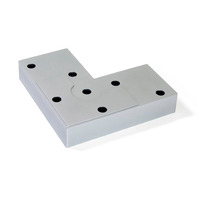 Emuca Lotto di 20 piedini per mobili Alumix 8, altezza 12 mm, Tecnoplastica, Verniciato alluminio - 3