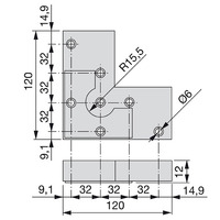Emuca Lotto di 20 piedini per mobili Alumix 8, altezza 12 mm, Tecnoplastica, Verniciato alluminio - 4