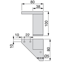 Emuca Lotto di 4 piedini per mobili Alumix 1, altezza 100 mm, Tecnoplastica, Cromato - 5