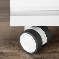 Emuca Lotto di 4 ruote Bowl 2 con piastra di montaggio, diametro 50 mm, Acciaio e Tecnoplastica - 2