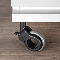 Emuca Lotto di 4 ruote Hole 2 con piastra di montaggio, diametro 60 mm, Acciaio e plastica, Tecnopla - 2