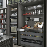 Emuca Guide per tavolo allungabile e sollevabile Oplà Folding+39 M120, Alluminio, Champagne anodizza - 2