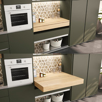 Emuca Guide per tavolo allungabile e sollevabile Oplà Folding+39 M120, Alluminio, Champagne anodizza - 4