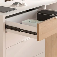 Emuca Lotto di 5 set guide per cassetti, a sfera, altezza 45 mm, profondità 450 mm, estrazione total - 3