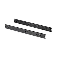 Emuca Lotto di 5 set guide per cassetti, a sfera, altezza 45 mm, profondità 600 mm, estrazione total - 2