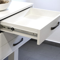 Emuca Lotto di 5 set guide per cassetti, a sfera, altezza 45 mm, profondità 650 mm, estrazione total - 3