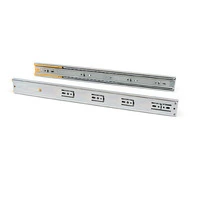 Emuca Lotto di 5 set guide per cassetti, a sfera, altezza 45 mm, profondità 350 mm, estrazione total - 3