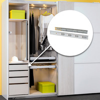 Emuca Lotto di 5 set guide per cassetti, a sfera, altezza 45 mm, profondità 400 mm, estrazione total - 2