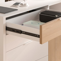 Emuca Lotto di 5 set guide per cassetti, a sfera, altezza 45 mm, profondità 400 mm, estrazione total - 4