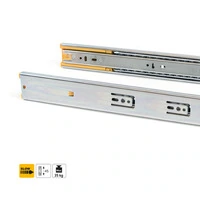 Emuca Lotto di 5 set guide per cassetti, a sfera, altezza 45 mm, profondità 450 mm, estrazione total - 5