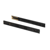 Emuca Lotto di 5 set guide per cassetti, a sfera, altezza 45 mm, profondità 550 mm, estrazione total - 7