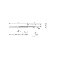 Emuca Lotto di 5 set guide per cassetti, a sfera, altezza 45 mm, profondità 650 mm, estrazione total - 8