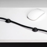 Emuca Lotto di 2 Portacavi da sotto tavolo, Lunghezza 430 mm, Acciaio, Verniciato nero - 3