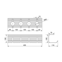 Emuca Lotto di 2 Portacavi da sotto tavolo, Lunghezza 430 mm, Acciaio, Verniciato nero - 6