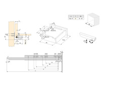 Emuca Set di guide per cassetti a scomparsa Silver, estrazione totale, chiusura soft, profondità 250 - 7