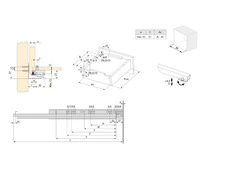 Emuca Set di guide per cassetti a scomparsa Silver, estrazione totale, chiusura soft, profondità 250 - 7