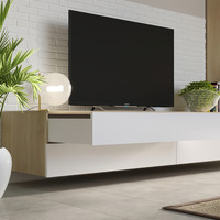 Emuca Set di guide per cassetti a scomparsa Silver, estrazione totale, push, profondità 350 mm, Acci - 2