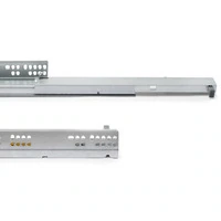 Emuca Set di guide per cassetti a scomparsa Silver, estrazione totale, push, profondità 350 mm, Acci - 4