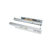 Emuca Set di guide per cassetti a scomparsa Silver, estrazione totale, push, profondità 350 mm, Acci - 5