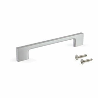Emuca Lotto di 5 maniglie per mobili Paiporta, L192mm, interasse 160mm, Zama, Nichel satinado - 2