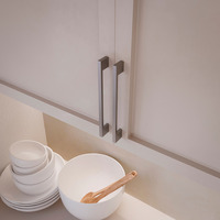 Emuca Lotto di 5 maniglie per mobili Paiporta, L192mm, interasse 160mm, Zama, Nichel satinado - 4