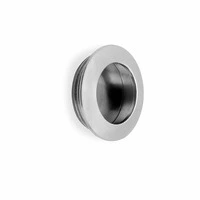 Emuca Lotto di 10 pomoli per mobili Benetusser, diametro 41mm, Zama, Nichel satinato - 2