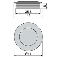 Emuca Lotto di 10 pomoli per mobili Benetusser, diametro 41mm, Zama, Nichel satinato - 4