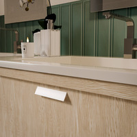 Emuca Lotto di 10 maniglie per mobili Torrent, L120mm, interasse 96mm, Alluminio, Anodizzato opaco - 3