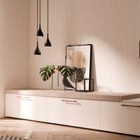 Emuca Lotto di 5 maniglie per mobili Riad, L168mm, interasse 128mm, Alluminio, Bronzato - 8