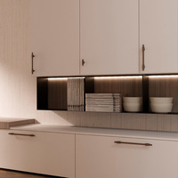 Emuca Lotto di 5 maniglie per mobili Riad, L168mm, interasse 128mm, Alluminio, Bronzato - 9