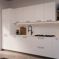 Emuca Lotto di 5 maniglie per mobili Riad, L168mm, interasse 128mm, Alluminio, Bronzato - 11