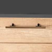 Emuca Lotto di 5 maniglie per mobili Riad, L232mm, interasse 192mm, Alluminio, Bronzato - 2